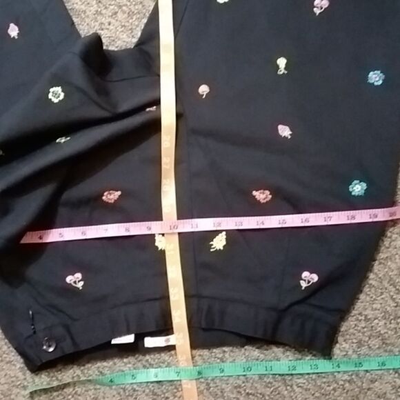DRAPERS & DAMON'S PETITE STRECH FRUIT EMBROIDERED CROPPED PANTS Sz 12P - Picture 4 of 15